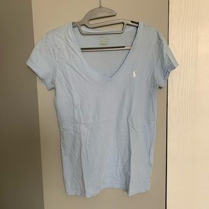 Polo Ralph Lauren Baby Light Blue V-neck T-Shirt